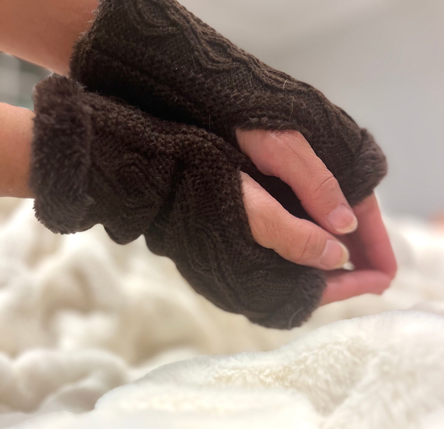 Fleece Lined Fingerless Gloves