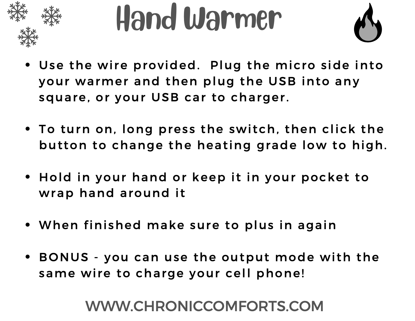 Hand Warmers (pair), rechargeable last for 30 minutes short term heat